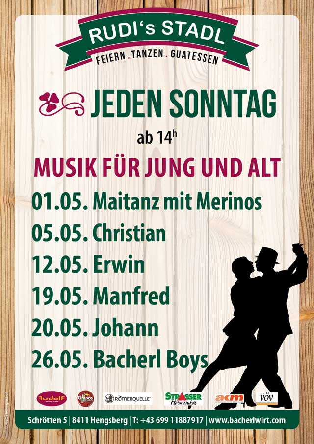 Tanz am Sonntag im Mai - Bacherlwirt Hengsberg