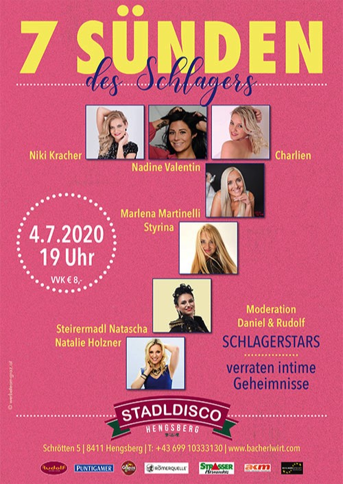 7 Sünden des Schlagers Bacherlwirt Stadldisco 04.07.2020