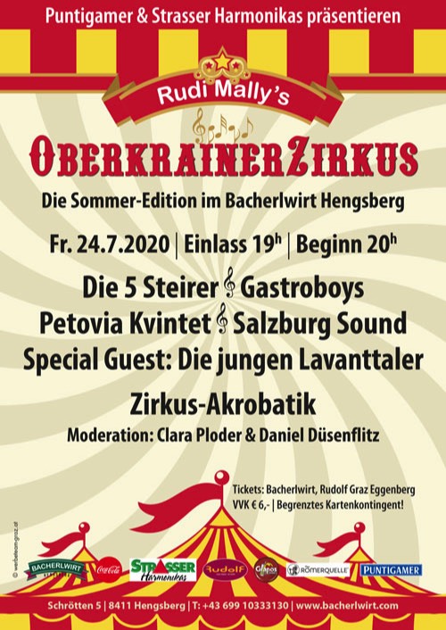 Oberkrainer Zirkus Sommer-Edition im Bacherlwirt 24.707.2020