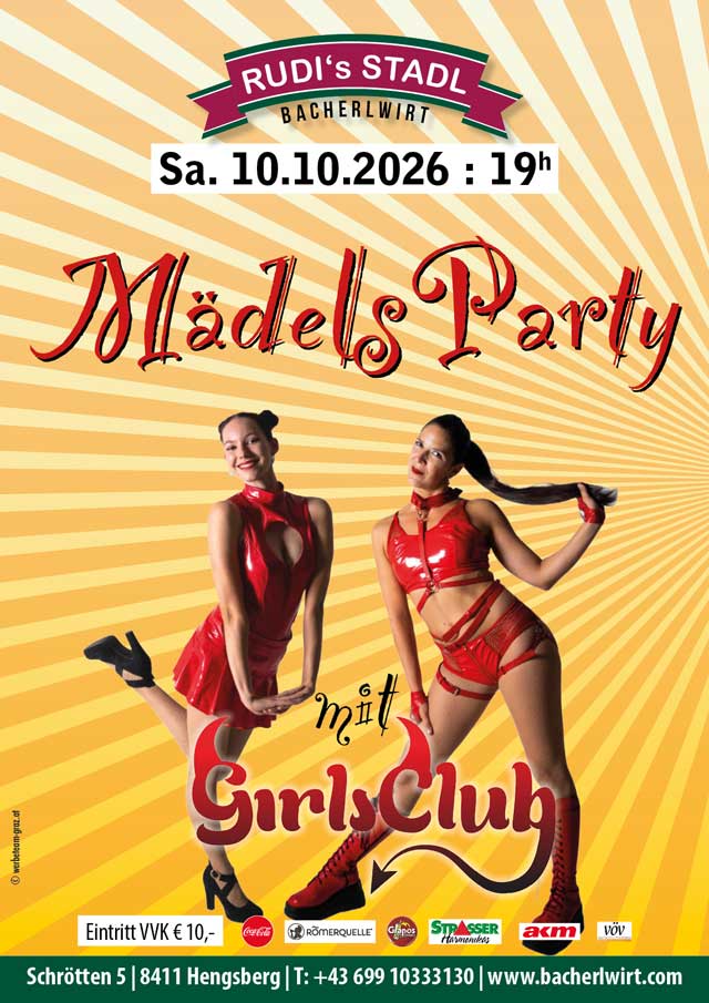 Dirndlfest mit GirlsClub im Bacherlwirt Hengsberg