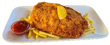 Bacherlwirt Schnitzel mit Pommes