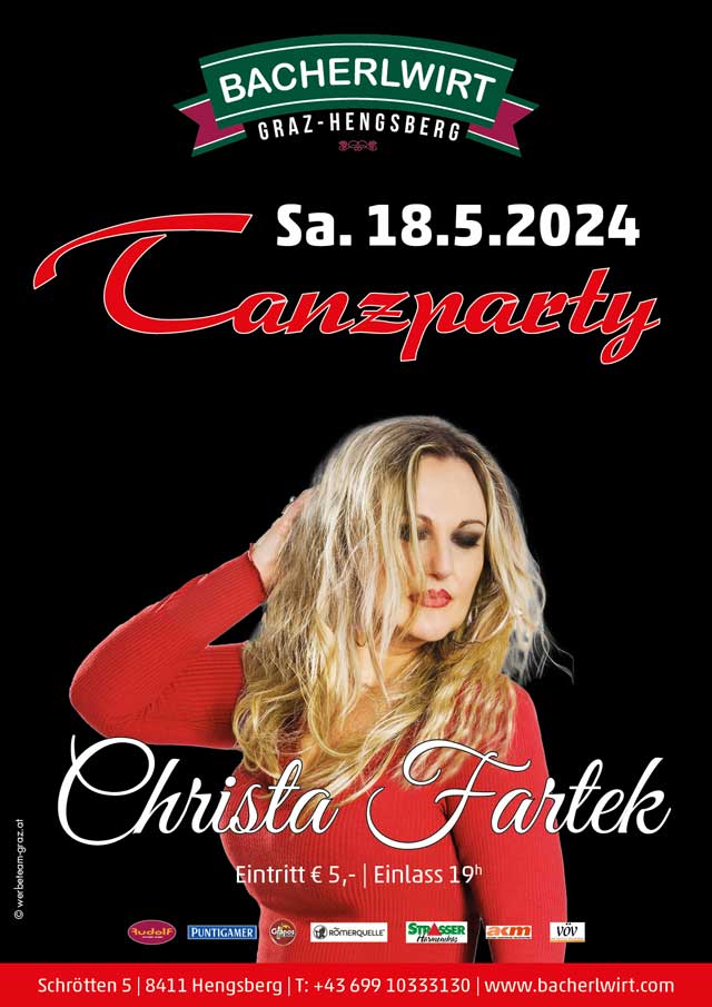 Tanzparty mit Christa Fartek im Bacherlwirt Hengsberg