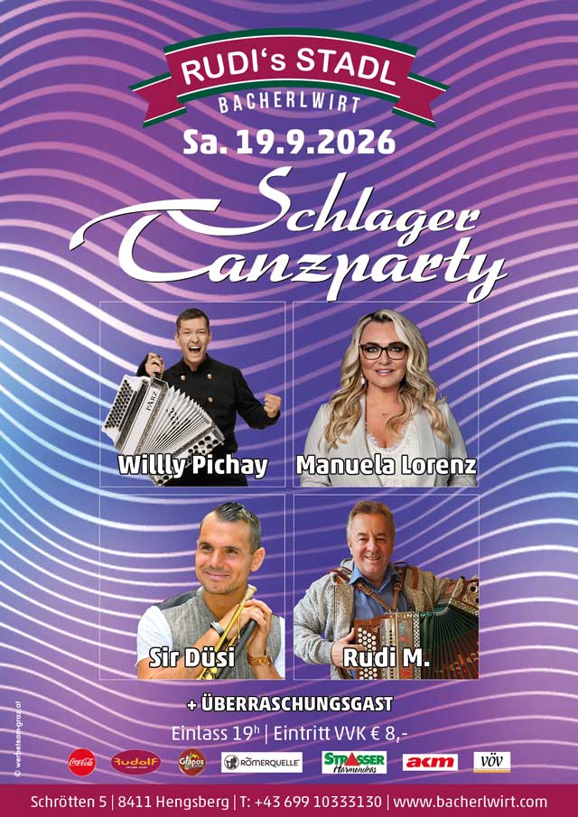 Schlager-Tanzparty im Bacherlwirt Hengsberg