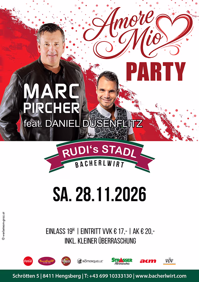 Amore Mio Party im Bacherlwirt Hengsberg