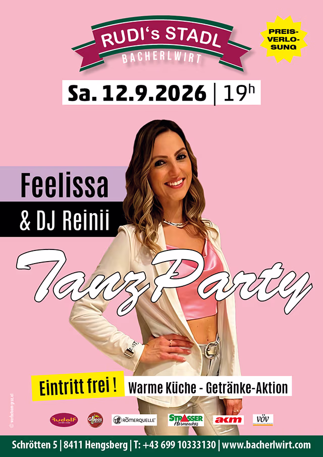 Tanzparty mit Feelissa im Bacherlwirt Hengsberg
