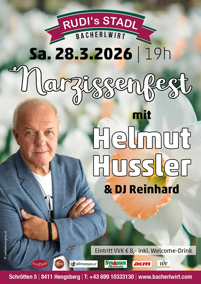 Narzissenfest mit Helmut Hussler im Bacherlwirt Hengsberg
