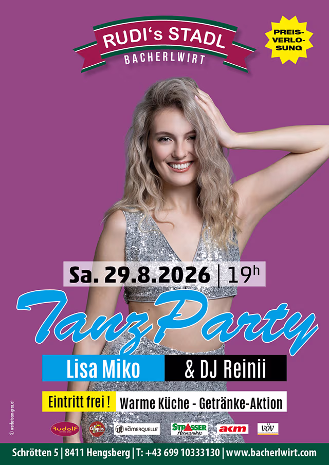 Lisa Miko Tanzparty im Bacherlwirt Hengsberg