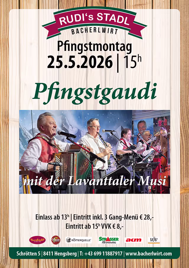 Pfingstgaudi mit der Lavanttaler Musi im Bacherlwirt Hengsberg