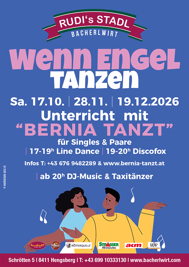 Tanzunterricht mit Bernia im Bacherlwirt Hengsberg