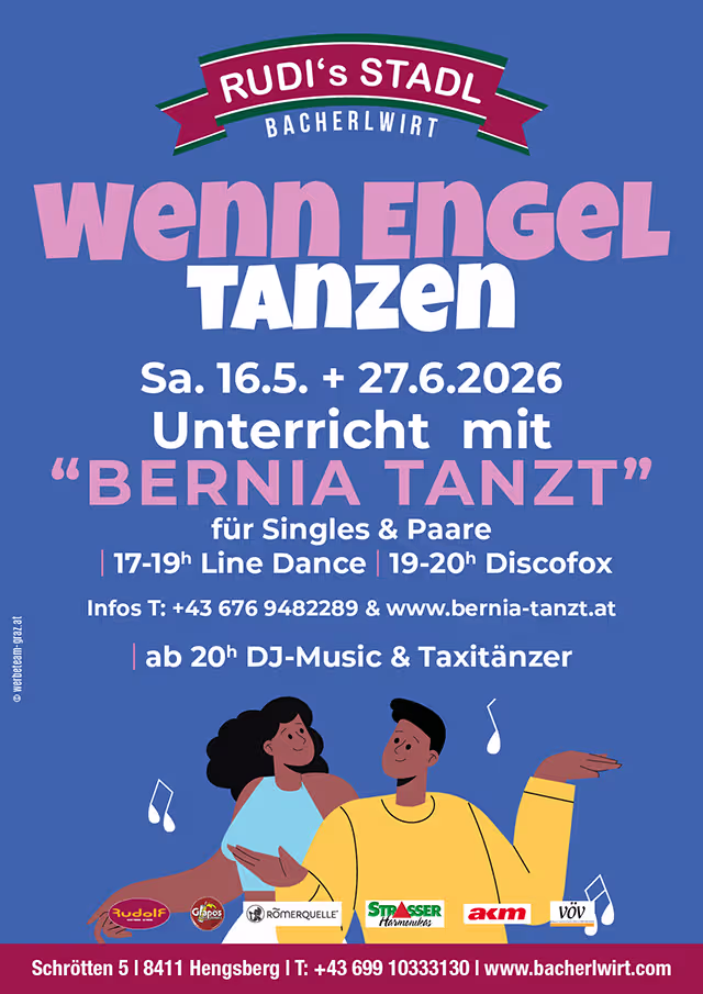 Tanzunterricht mit Bernia im Bacherlwirt Hengsberg