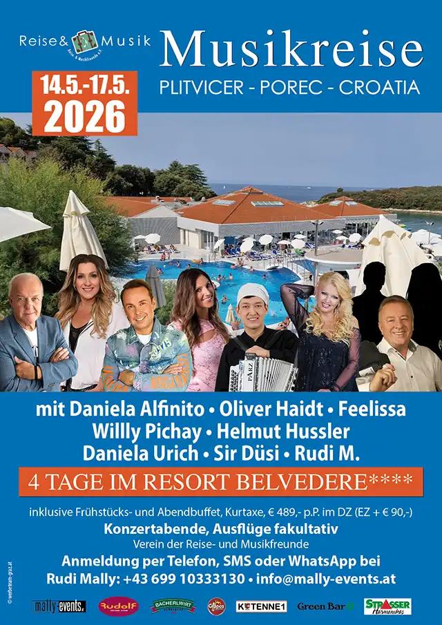 Rudi Mally Musikreise Plitvicer-Poric Kroatien