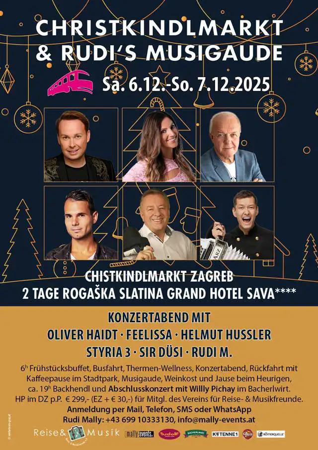 Musikreise Christkindlmarkt und Rudi